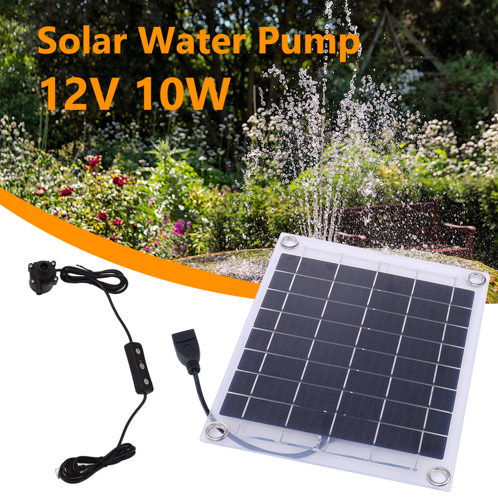 Solar Pool Pump Kit - 12V 10W Solar Water Pump Watering
