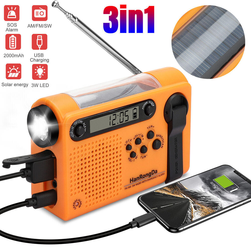 Renewable Energy Source - Weather Emergency Radio AM/FM/SW Portable Solar