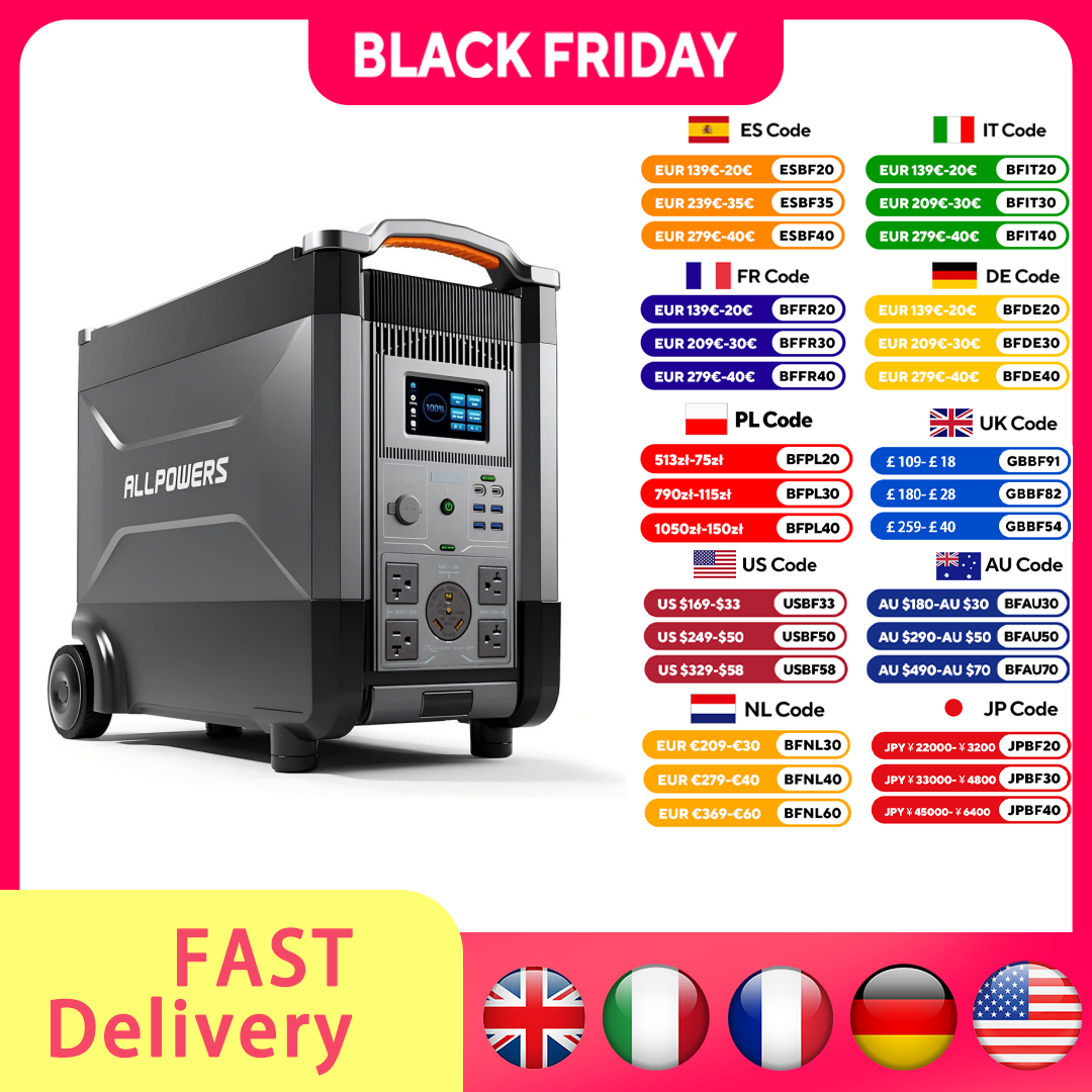 Lifepo4 Battery Pack - ALLPOWERS R4000 Expandable Portable Power Station