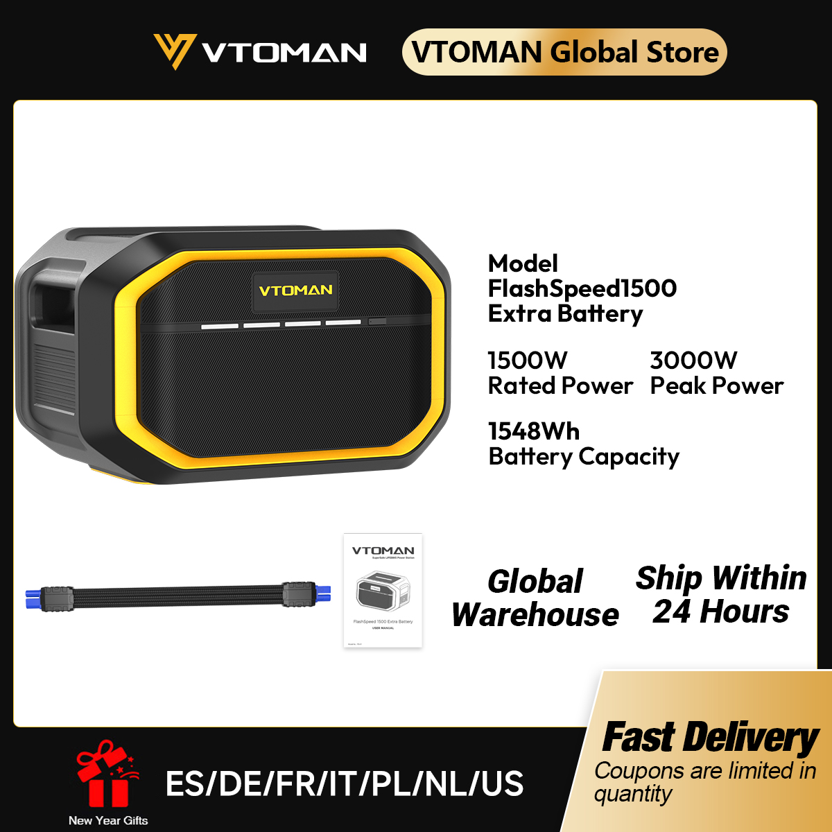 VTOMAN This FlashSpeed1500 Ext - Lifepo4 Battery Pack recension och pris
