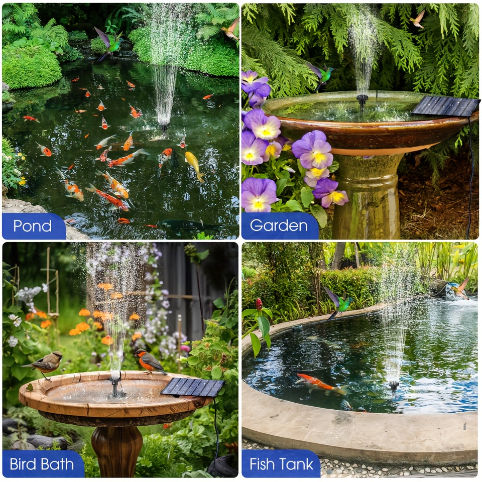 Solar Fountain with 6 Nozzles  - Solar Pool Pump Kit recension och pris