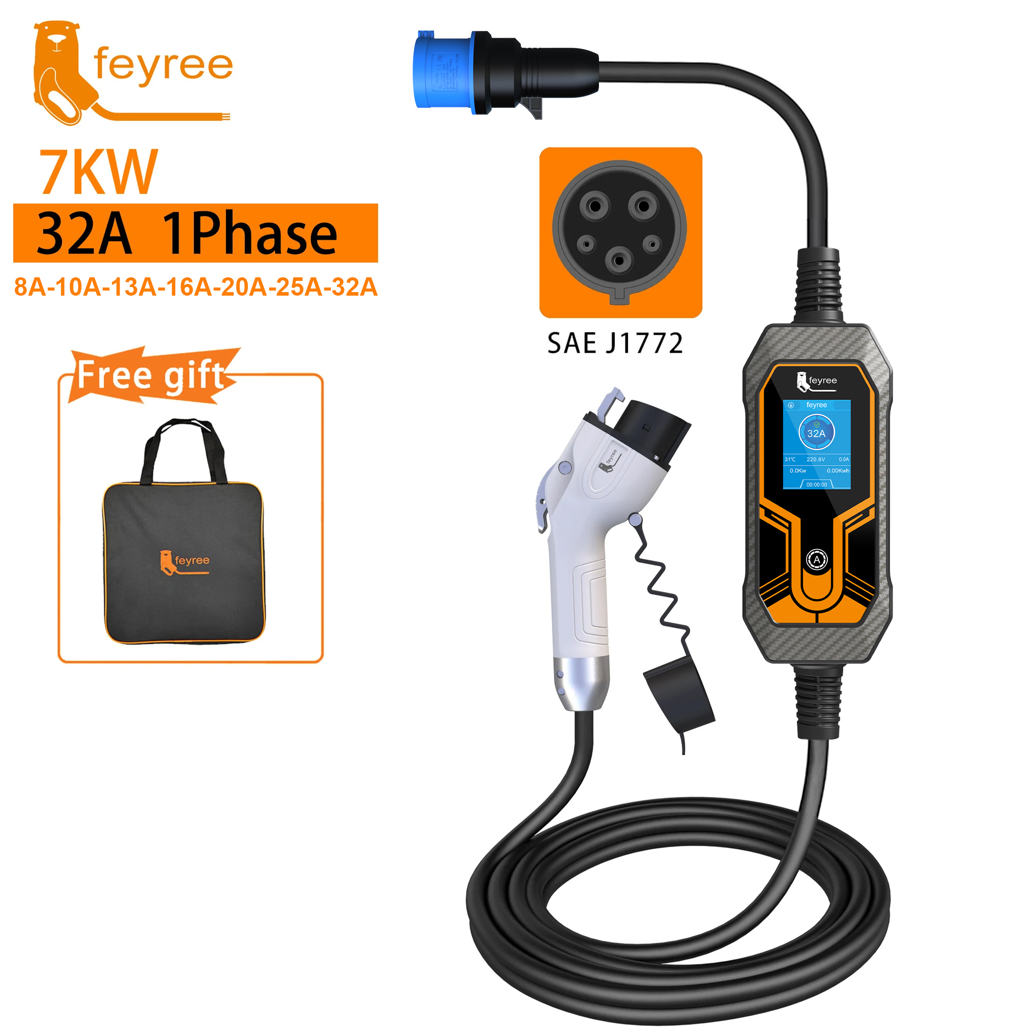 feyree Portable EV Charger Wal - Ev Charger Wallbox recension och pris