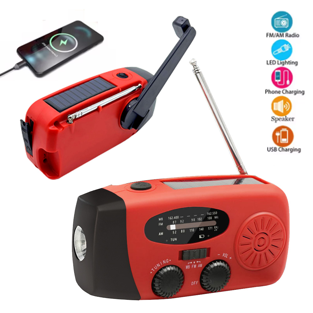 Emergency Radio Hand Crank Sol - Renewable Energy Source recension och pris