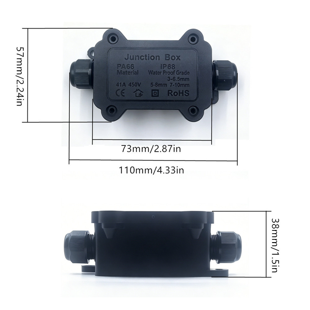 IP68 Waterproof Junction Box 2 - Cable Gland Waterproof recension och pris
