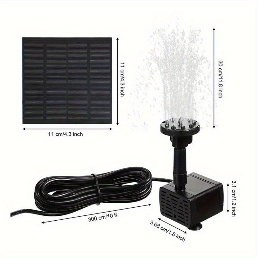 Solar Fountain with 6 Nozzles  - Solar Pool Pump Kit recension och pris