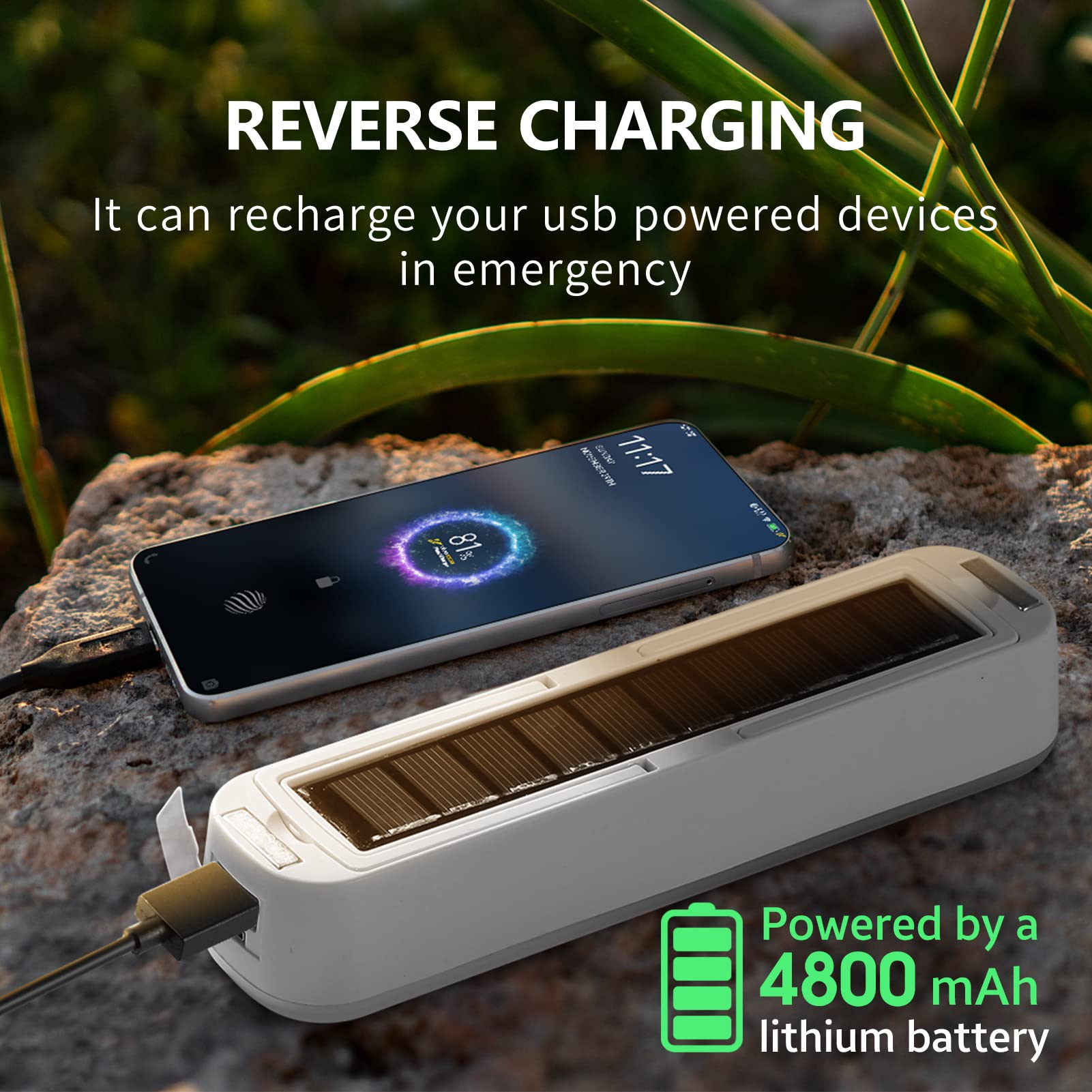 Solar Rechargeable Camping Lan - Renewable Energy Source recension och pris