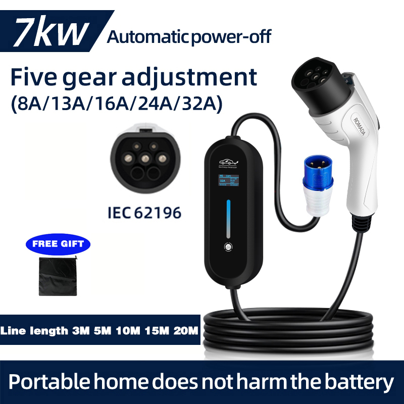 ROMADA 7KW 32A EV Portable Cha - Ev Charger Wallbox recension och pris