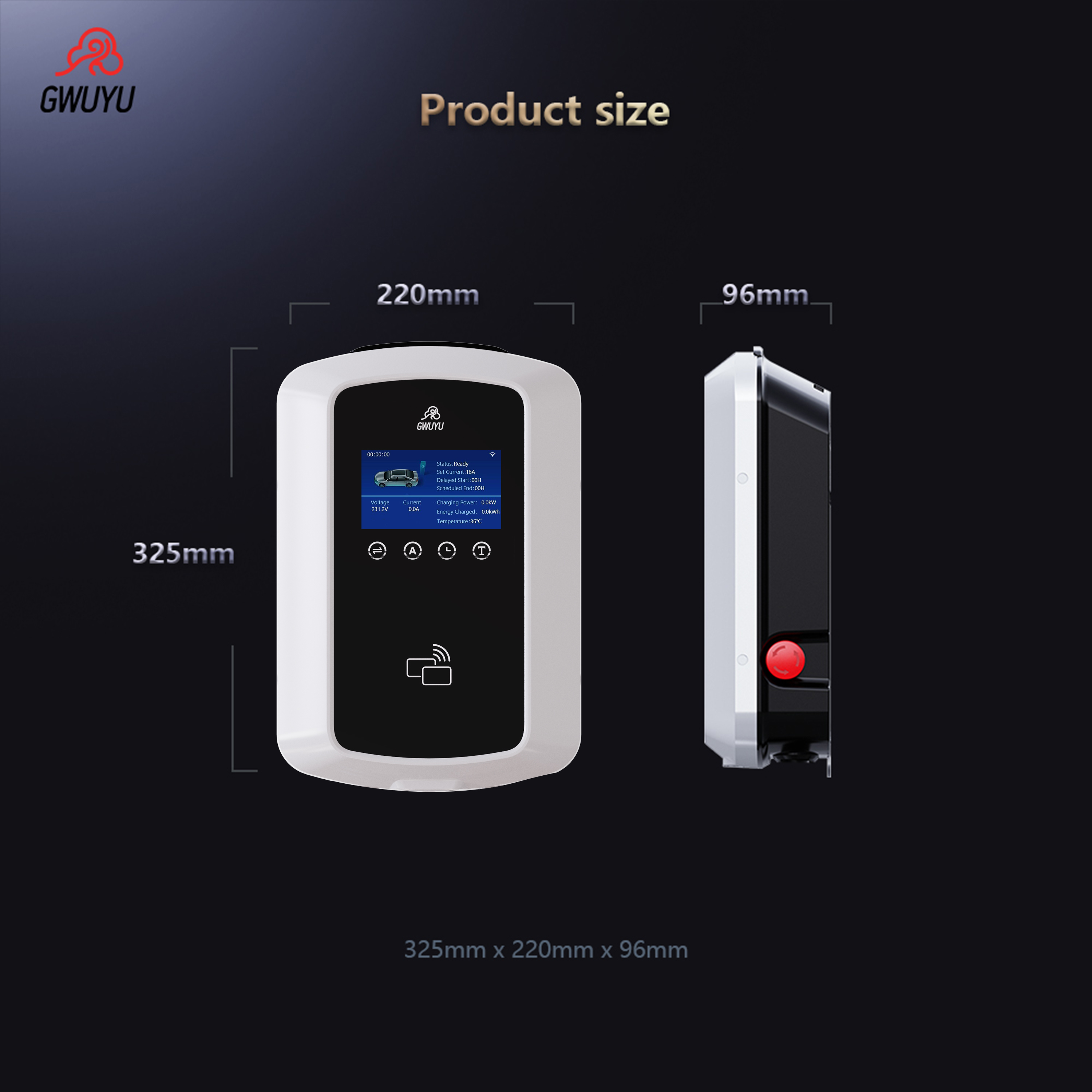GWUYU EV Wallbox Charger Type  - Ev Charger Wallbox recension och pris