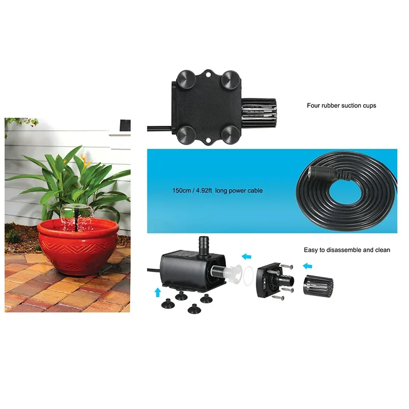Ultra-quiet DV12V Solar Brushl - Solar Pool Pump Kit recension och pris