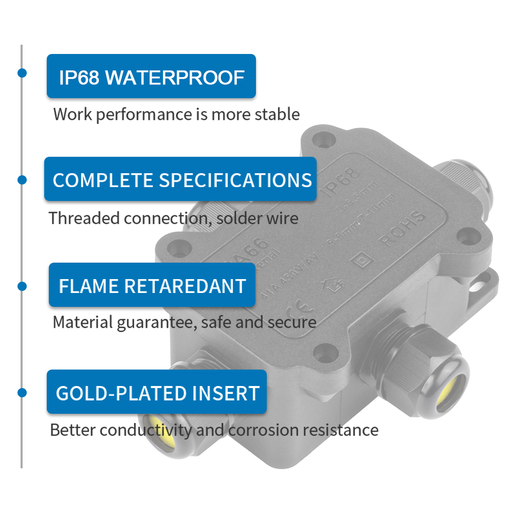 IP68 Waterproof Junction Box O - Cable Gland Waterproof recension och pris