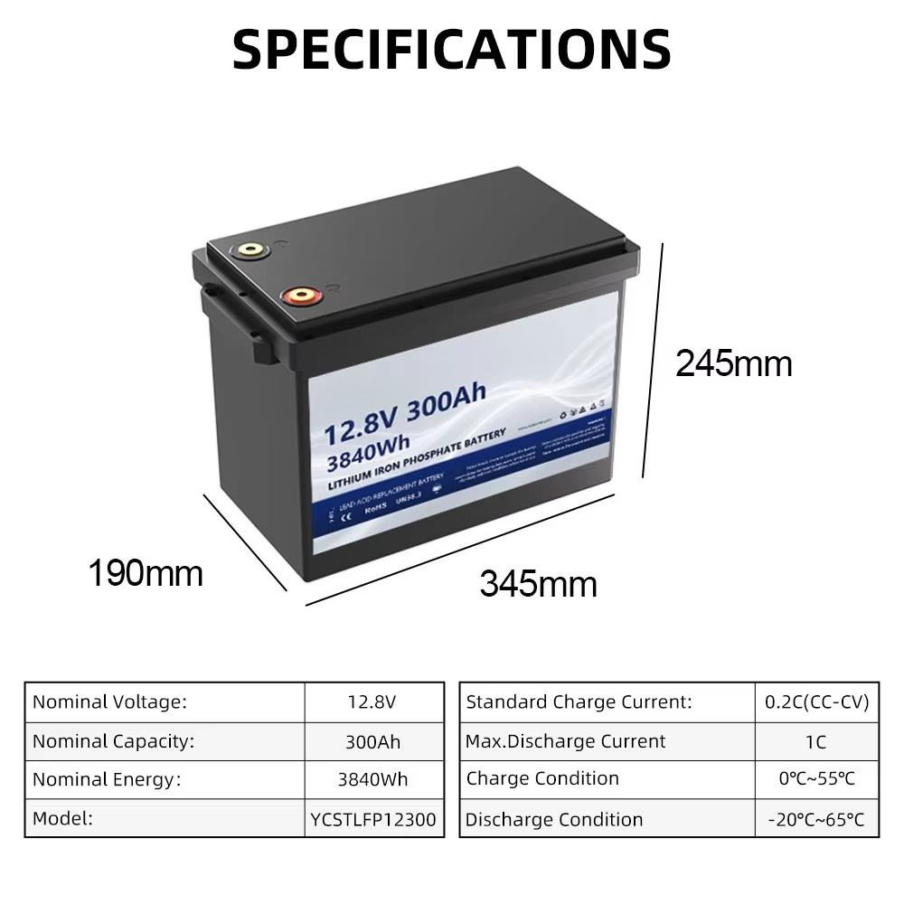 Large 12V 300Ah LiFePO4 RV Bat - Lifepo4 Battery Pack recension och pris